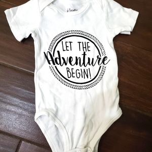 9-12 month onesie let the adventure begins